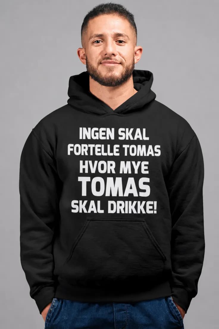 Hettegenser ingen bestemmer drikking med navn