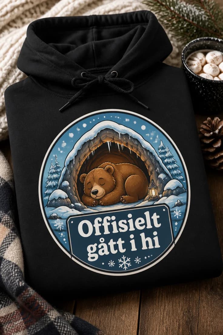 Hettegenser med «Offisielt gått i hi»