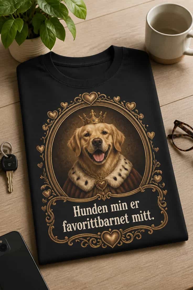 T-skjorte med hund - Hunden min er favorittbarnet mitt.