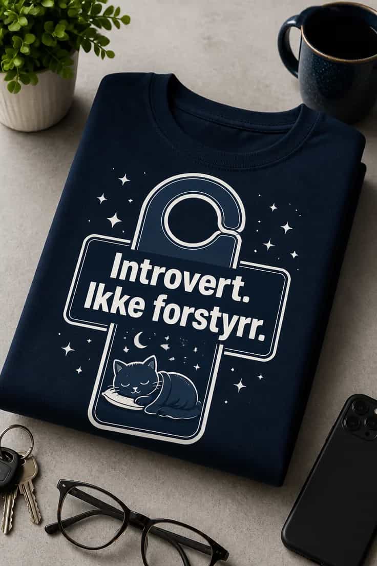Introvert t-skjorte – Introvert. Ikke forstyrr.