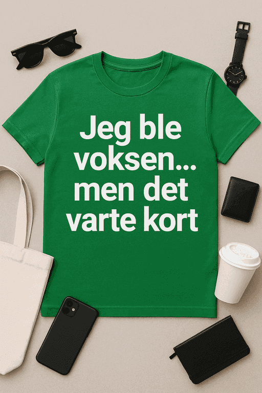 Jeg ble voksen⊠men det varte kort T-skjorte