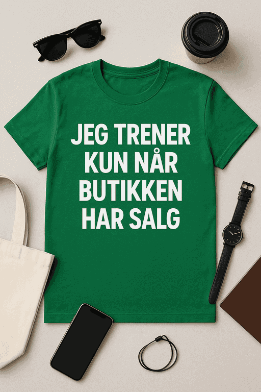 Jeg trener kun når butikken har salg - T-skjorte