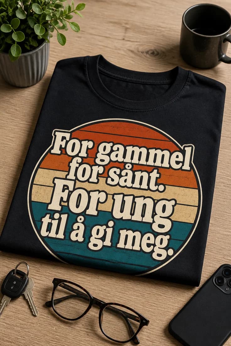 T-skjorte For gammel for sånt, for ung til å gi meg
