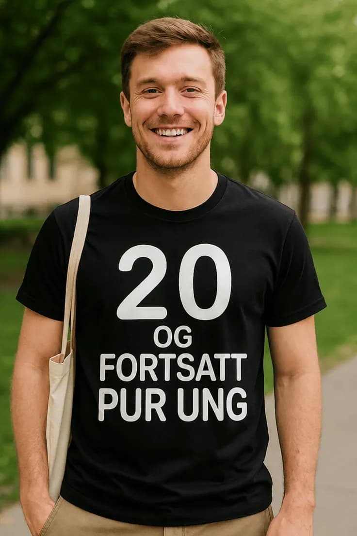 T-skjorte: 20 og fortsatt ung i hodet