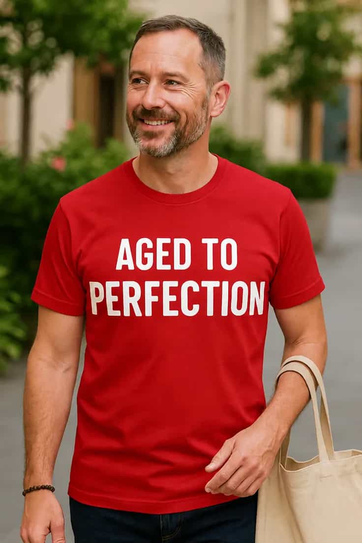 Morsom t-skjorte Aldret til perfeksjon AGED TO PERFECTION