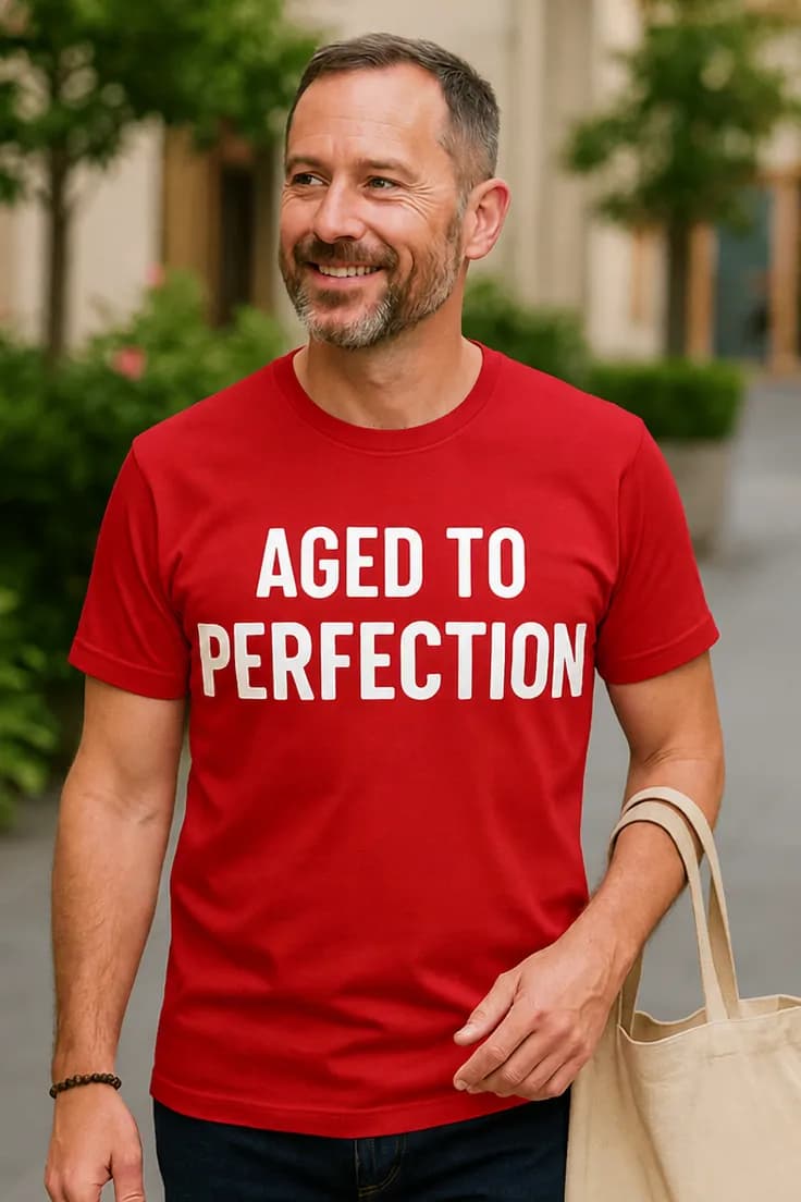 Morsom t-skjorte Aldret til perfeksjon AGED TO PERFECTION