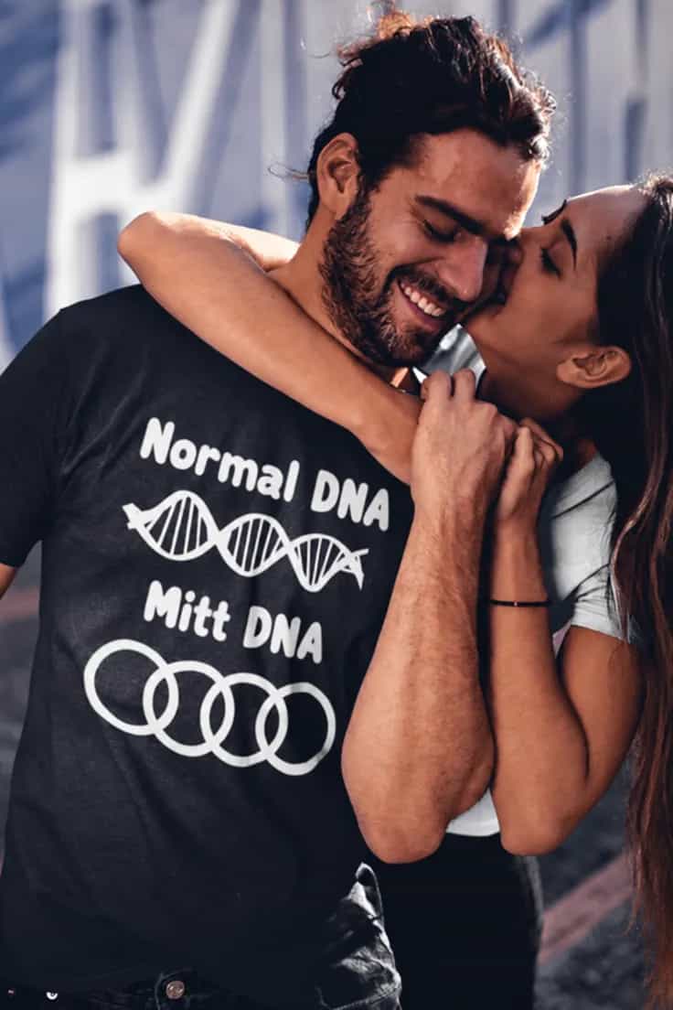 Morsom t-skjorte Audi DNA – Normal DNA Mitt DNA