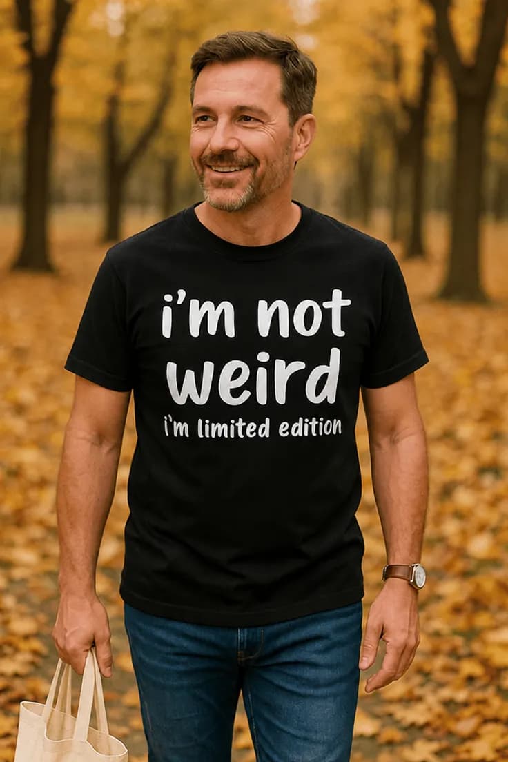 Morsom t-skjorte Begrenset opplag – i'm not weird