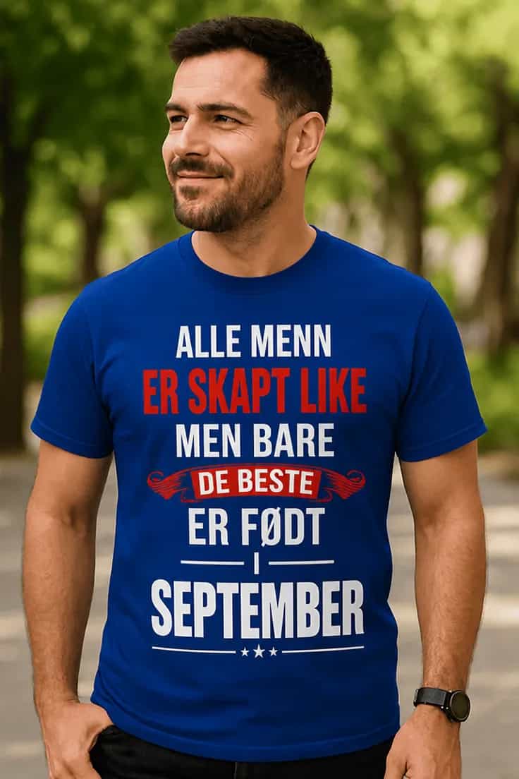 T-skjorte Beste født i ønsket måned