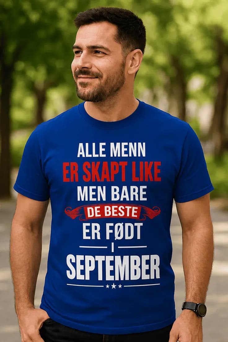 T-skjorte Beste født i ønsket måned