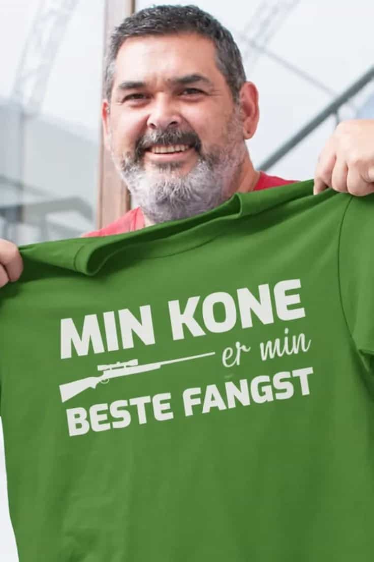 Morsom t-skjorte Beste fangst | MIN KONE er min