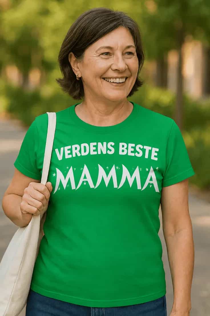 Morsom t-skjorte Beste mamma i verden – VERDENS BESTE