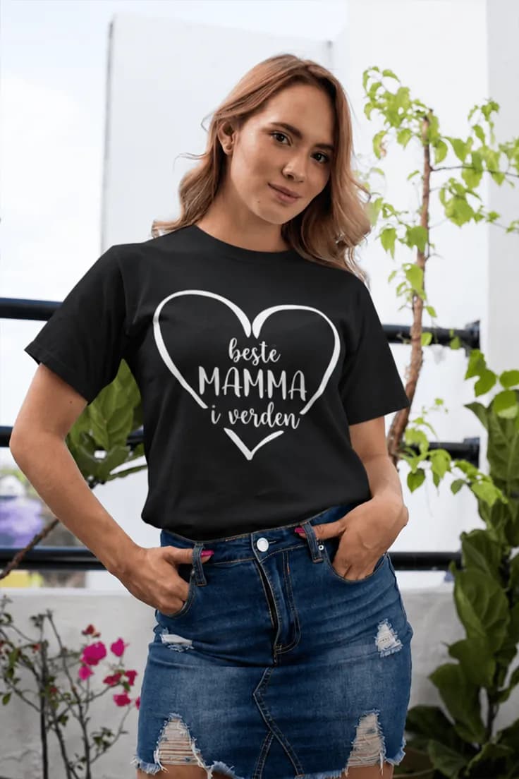 Morsom t-skjorte Beste mamma i verden