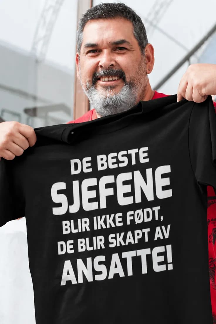 Morsom t-skjorte Beste sjefer – DE BESTE SJEFENE