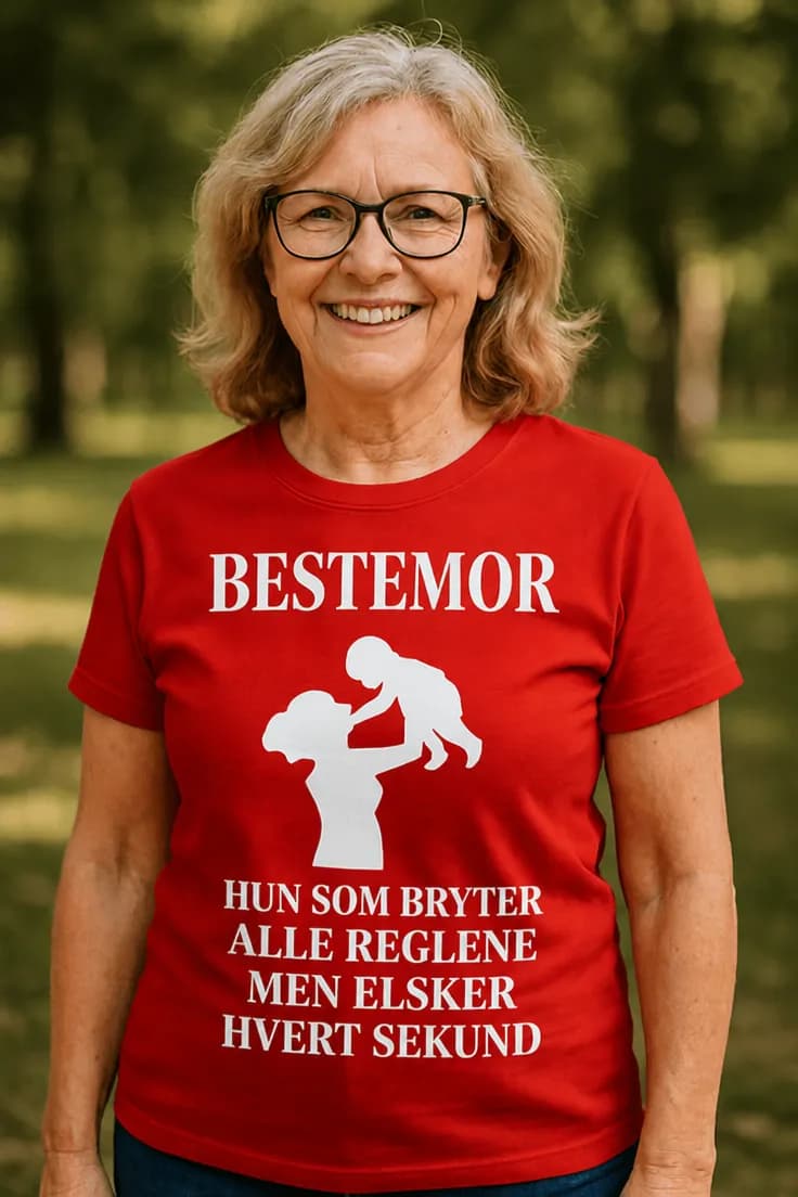 Morsom t-skjorte Bestemor bryter reglene