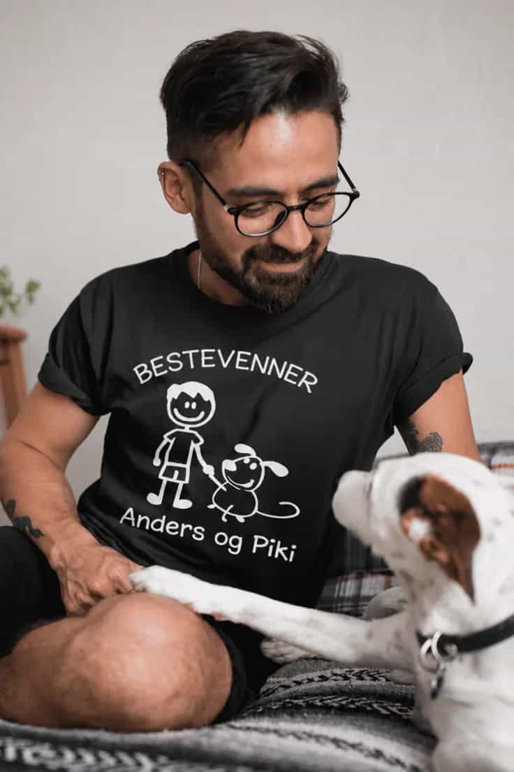 Morsom t-skjorte bestevenner med navn
