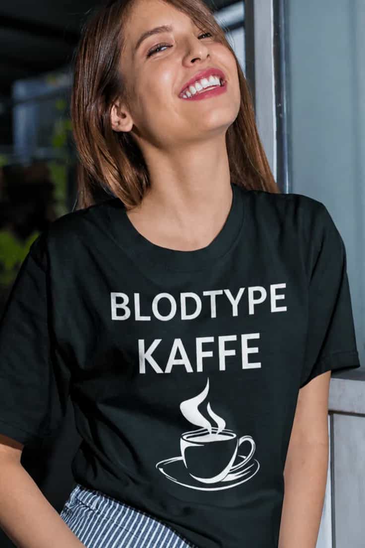 Morsom t-skjorte Blodtype kaffe – BLODTYPE KAFFE