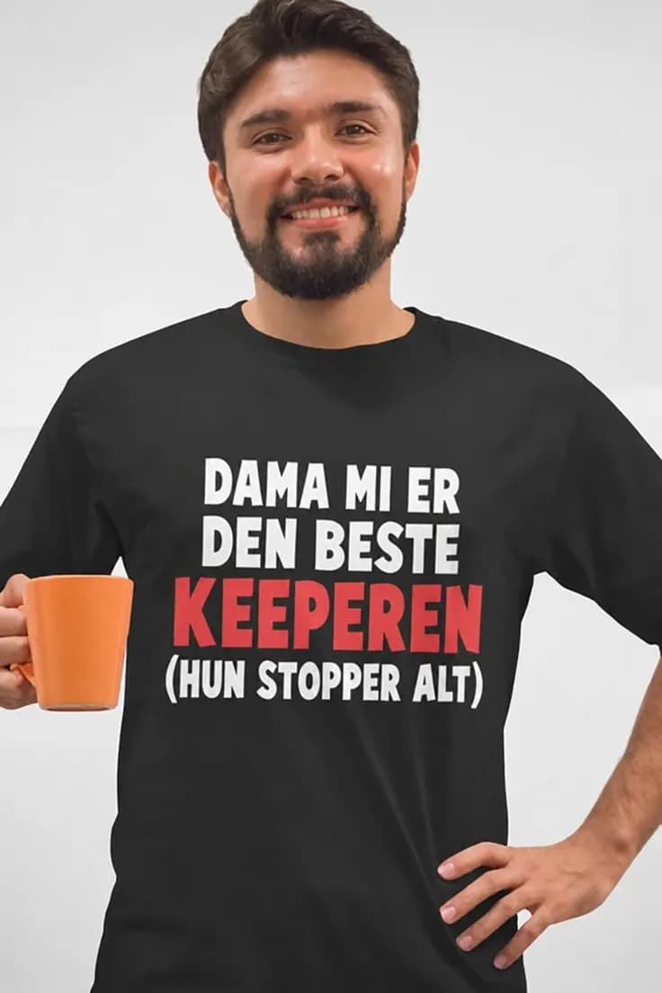 Morsom t-skjorte Dama er beste keeper | DAMA MI ER