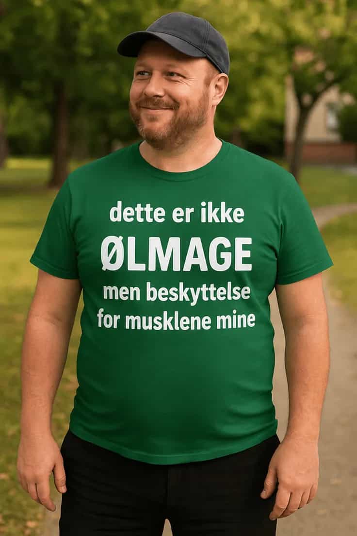 Morsom t-skjorte Dette er ikke ølmage