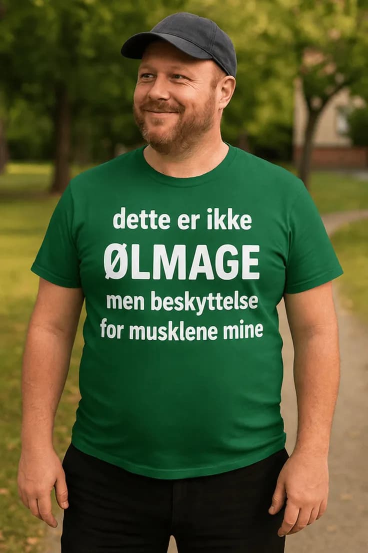 Morsom t-skjorte Dette er ikke ølmage