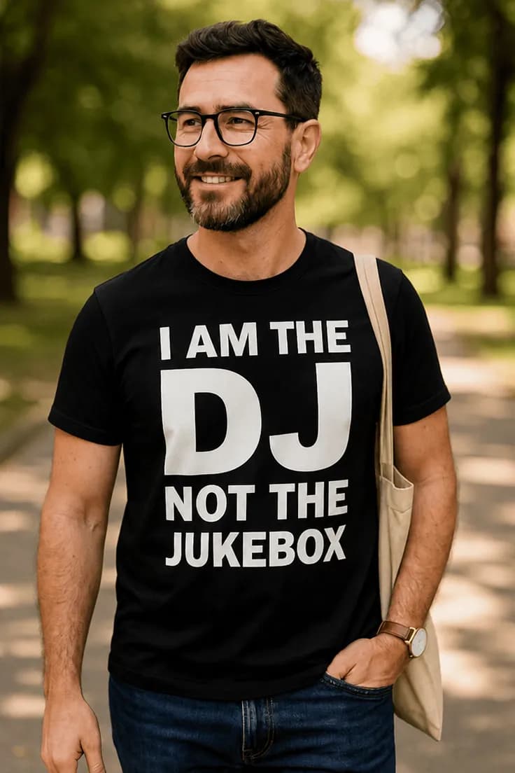 Morsom t-skjorte Dj ikke jukeboks | I AM THE DJ