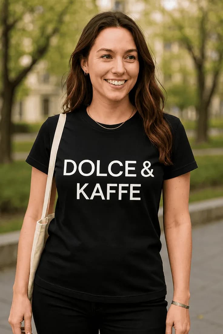 Morsom t-skjorte Dolce og kaffe