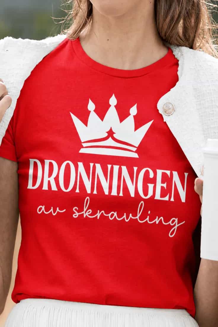 Morsom t-skjorte Dronningen av skravling
