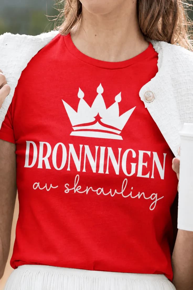 Morsom t-skjorte Dronningen av skravling