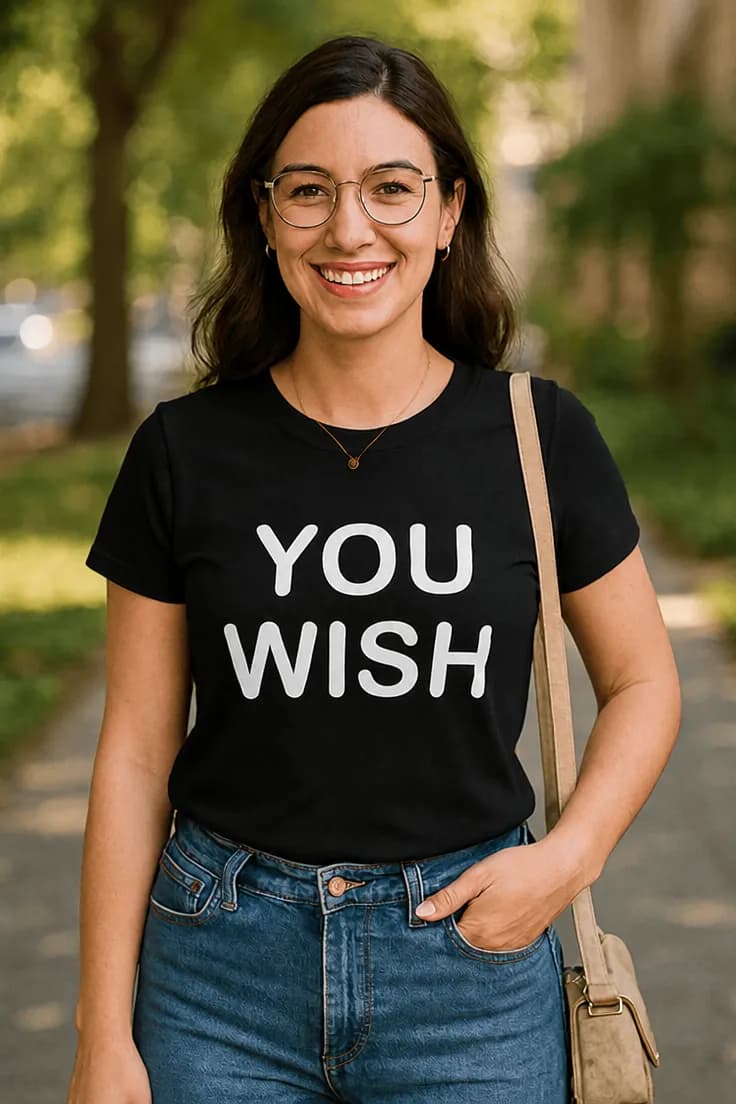Morsom t-skjorte Du skulle ønske – YOU WISH