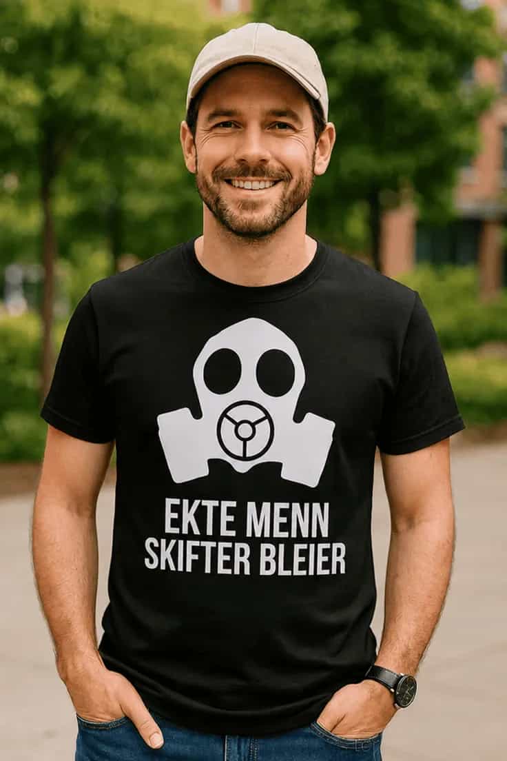 Morsom t-skjorte Ekte menn skifter bleier