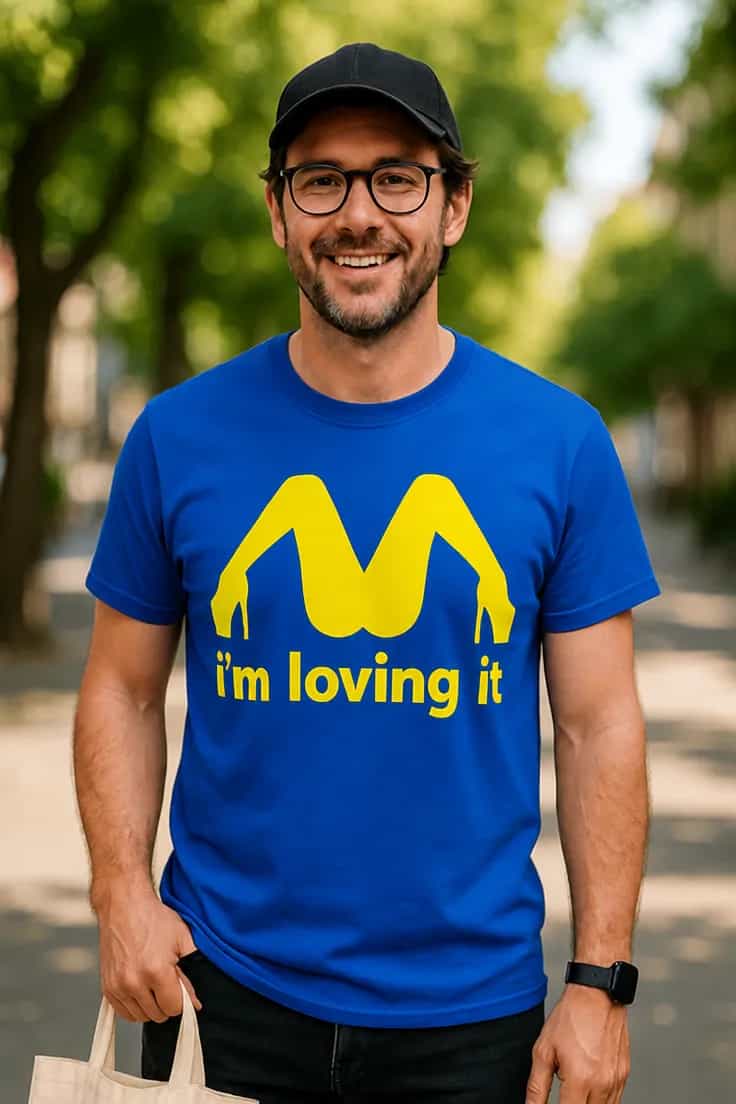 Morsom t-skjorte Elsker det – M i'm loving it