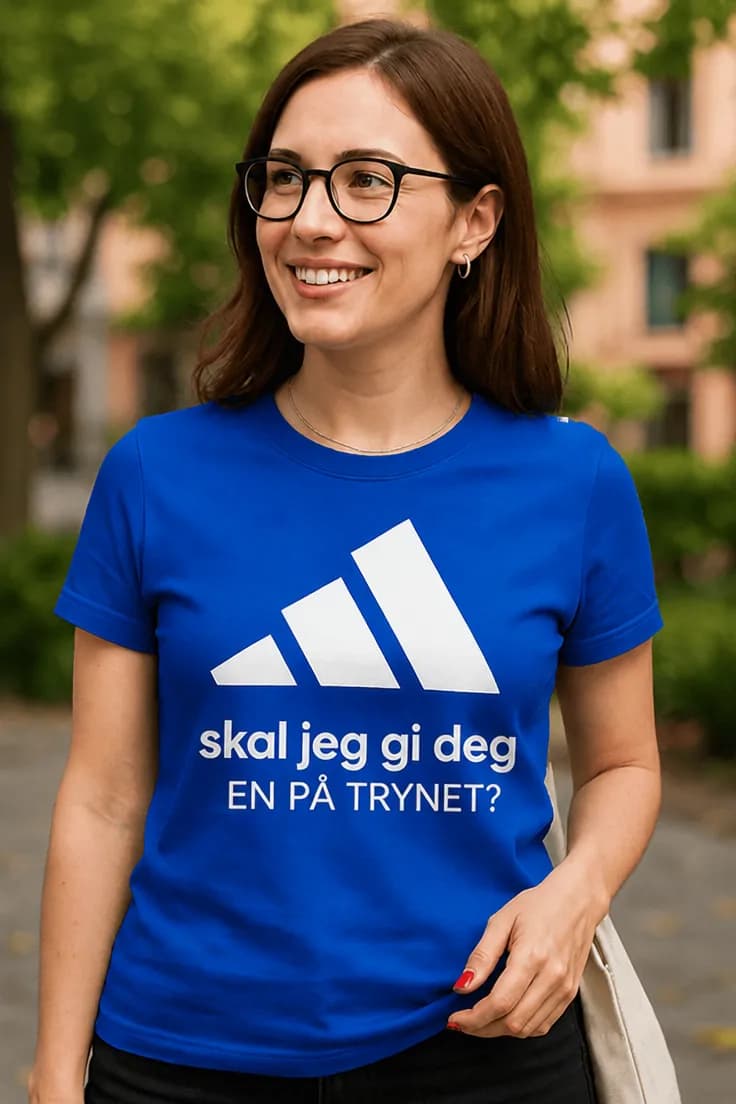 Morsom t-skjorte En på trynet – skal jeg gi deg