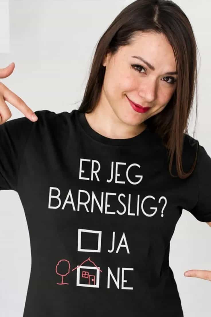 Morsom t-skjorte Er jeg barnslig | ER JEG BARNESLIG?