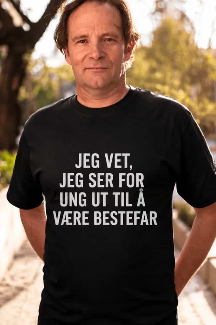 Morsom t-skjorte For ung som bestefar