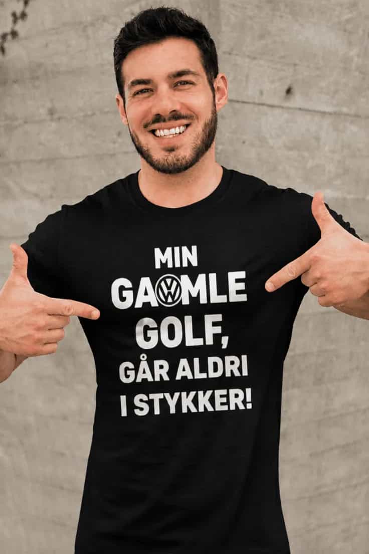 Morsom t-skjorte Gammel Golf svikter aldri