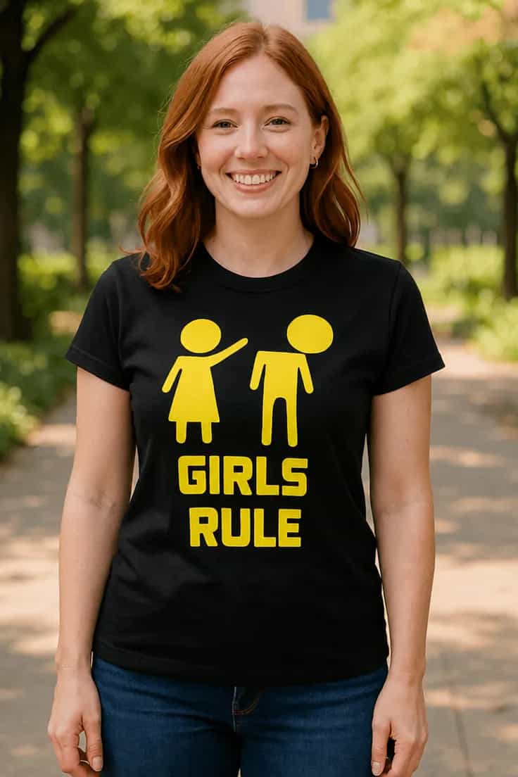 Morsom t-skjorte Girls rule – GIRLS RULE