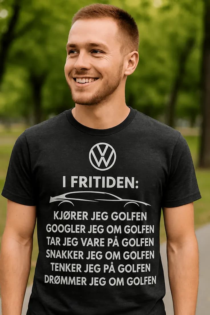 Morsom t-skjorte Golf i fritiden – I FRITIDEN: