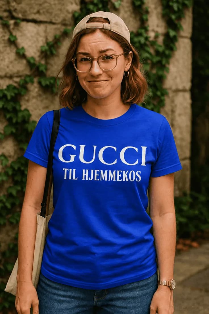 Morsom t-skjorte Gucci hjemmekos – GUCCI TIL HJEMMEKOS