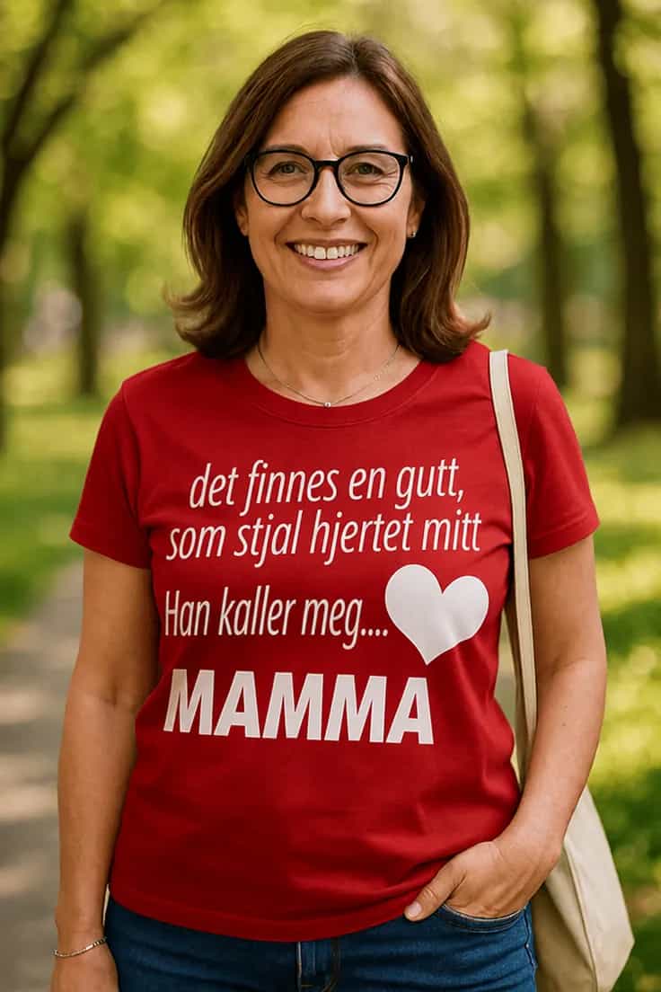 Morsom t-skjorte Gutten kaller meg mamma