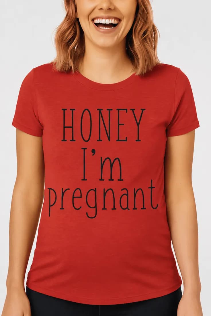 Morsom t-skjorte Honey jeg er gravid – HONEY I'm pregnant