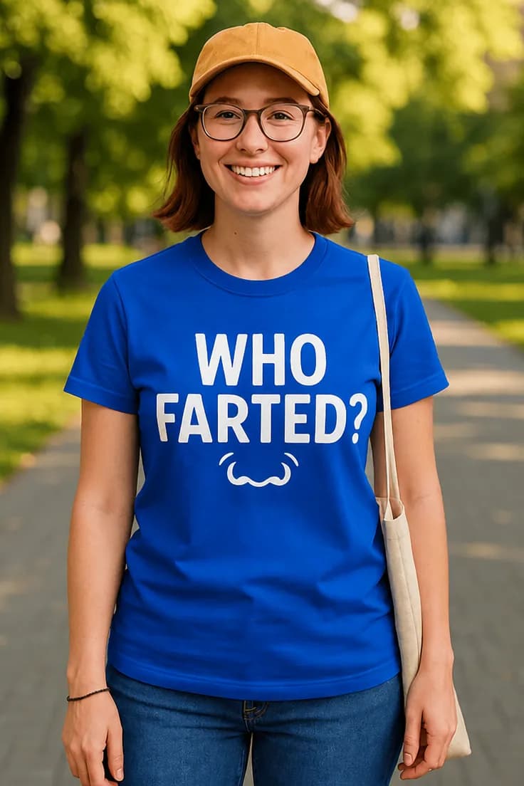 Morsom t-skjorte Hvem prompet – WHO FARTED? الما
