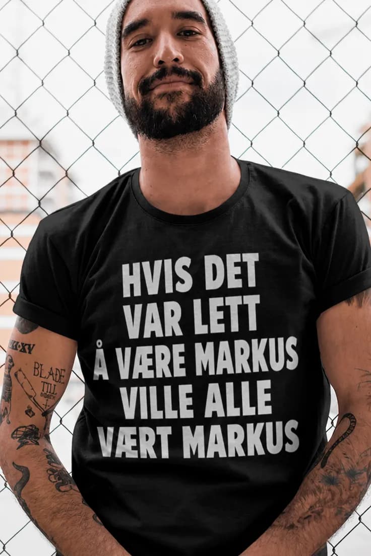 Morsom t-skjorte Hvis det var lett med navn