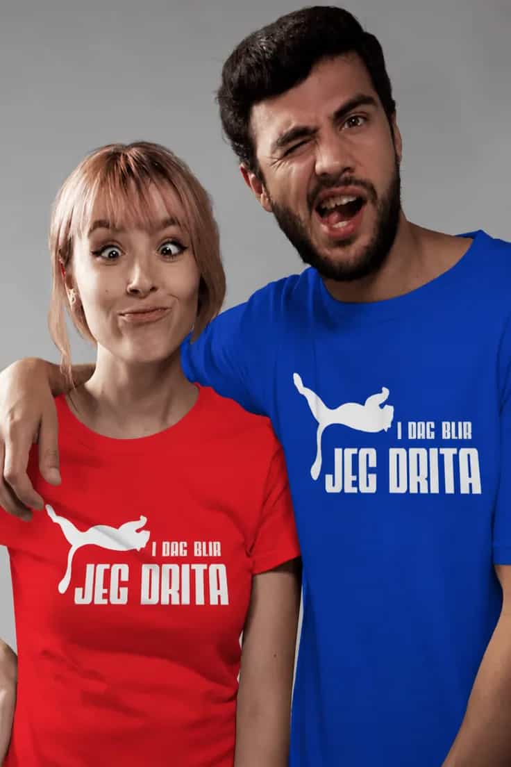 Morsom t-skjorte I dag blir jeg drita