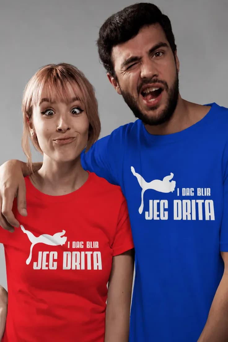 Morsom t-skjorte I dag blir jeg drita