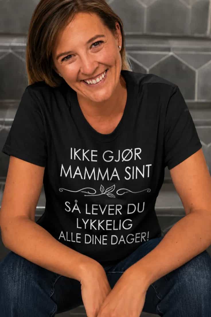 Morsom t-skjorte Ikke gjør mamma sint