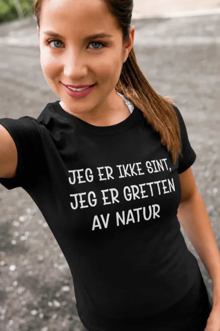 Morsom t-skjorte Ikke sint av natur – JEG ER IKKE