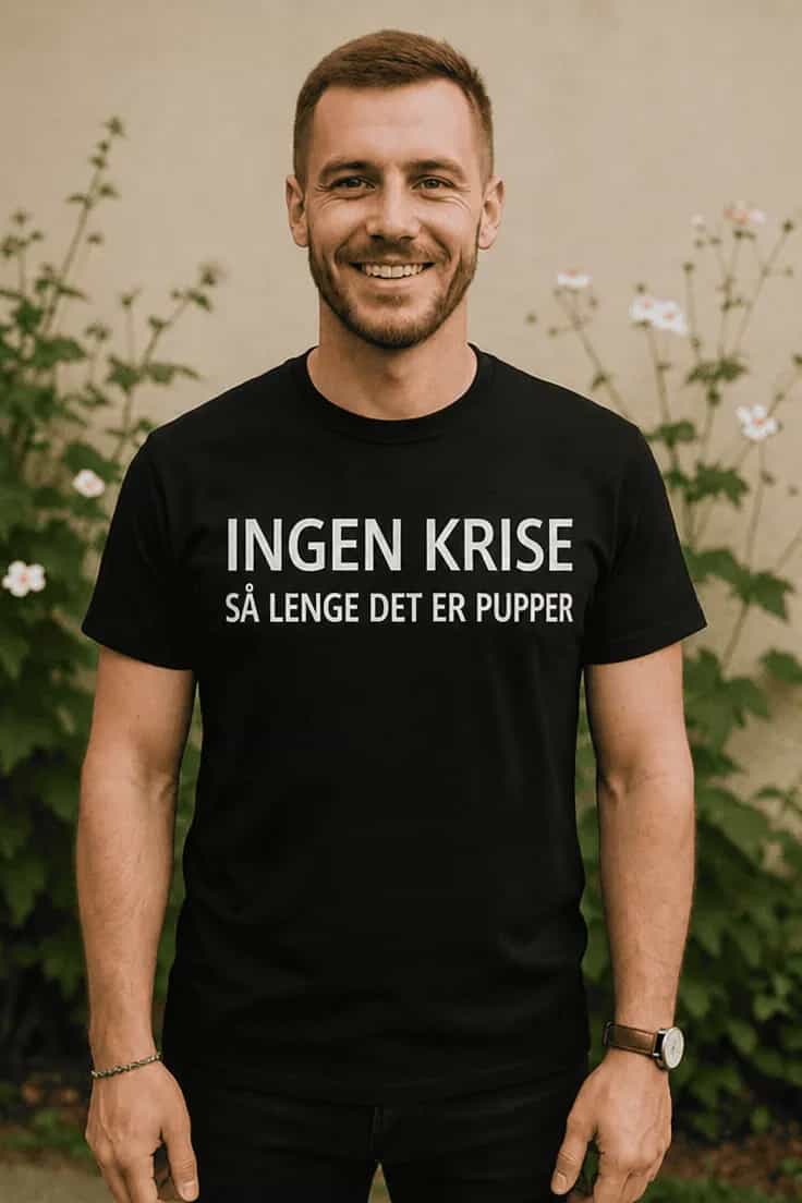Morsom t-skjorte Ingen krise med pupper