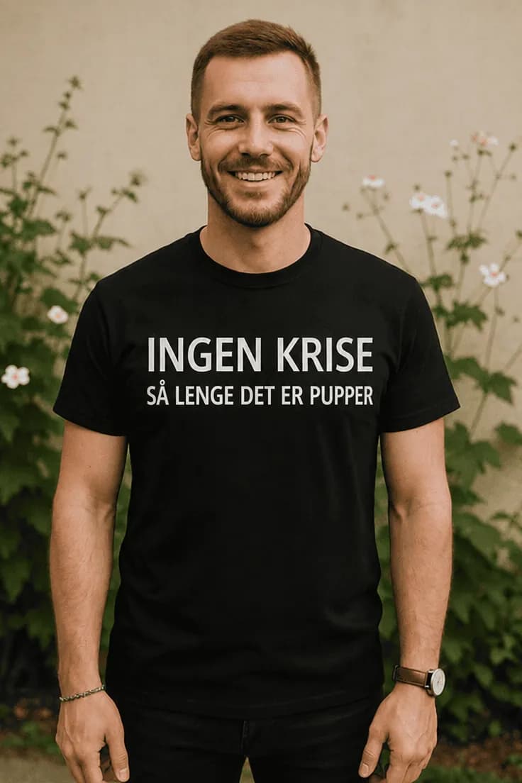 Morsom t-skjorte Ingen krise med pupper