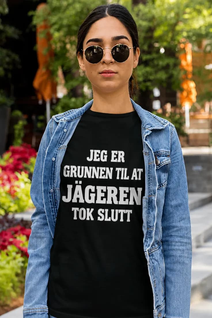Morsom t-skjorte Jägeren tok slutt – JEG ER