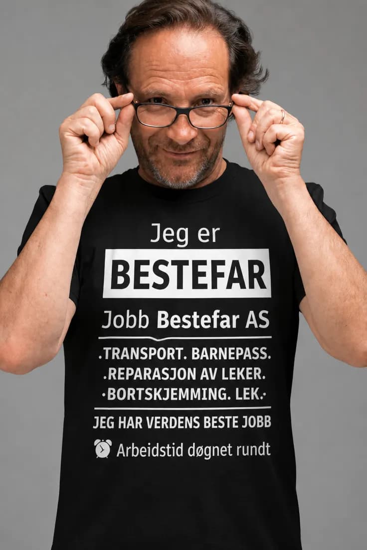 Morsom t-skjorte Jeg er bestefar – Jeg er BESTEFAR
